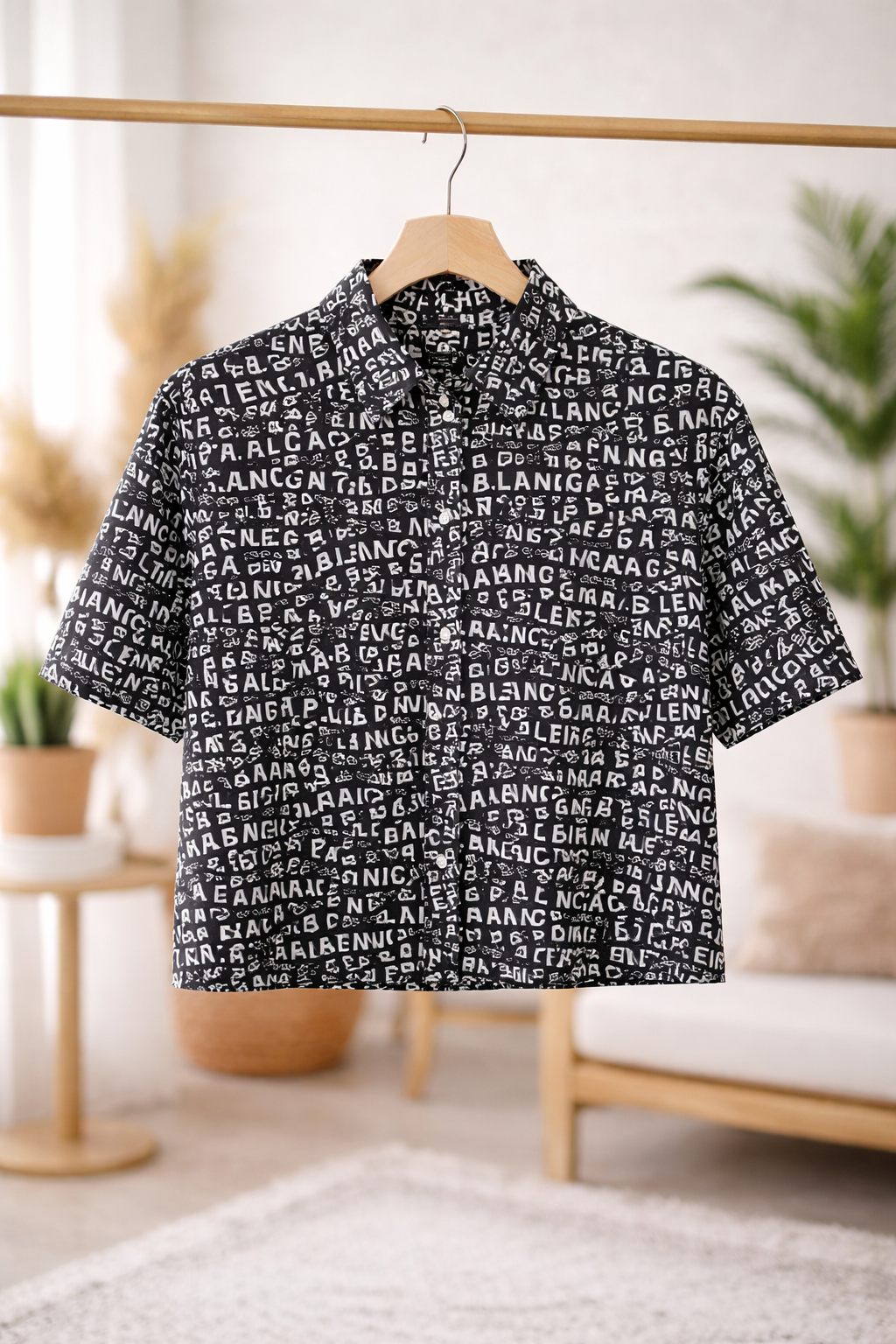 Korean Abstract Letter Print Top | Western Wear