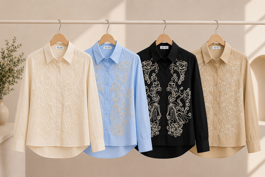 Korean Embroidered Shirt for Women | Western Wear