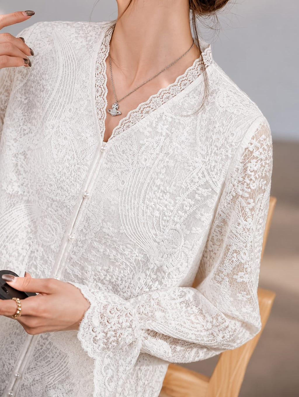 Floral Lace Top Korean Style | Premium Top