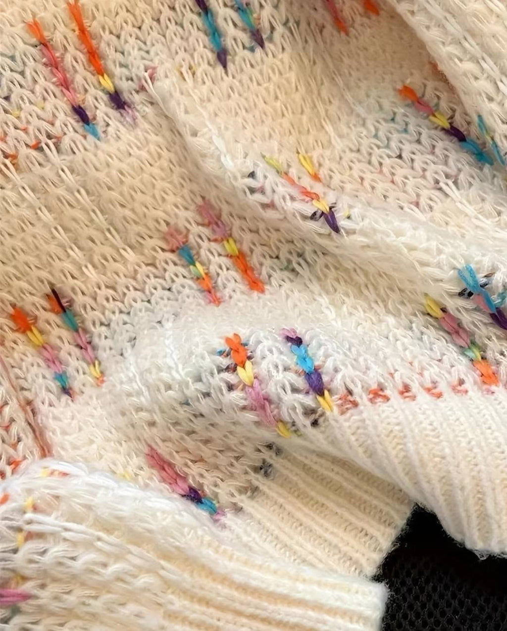 Elegant Rainbow Knit Premium Sweater
