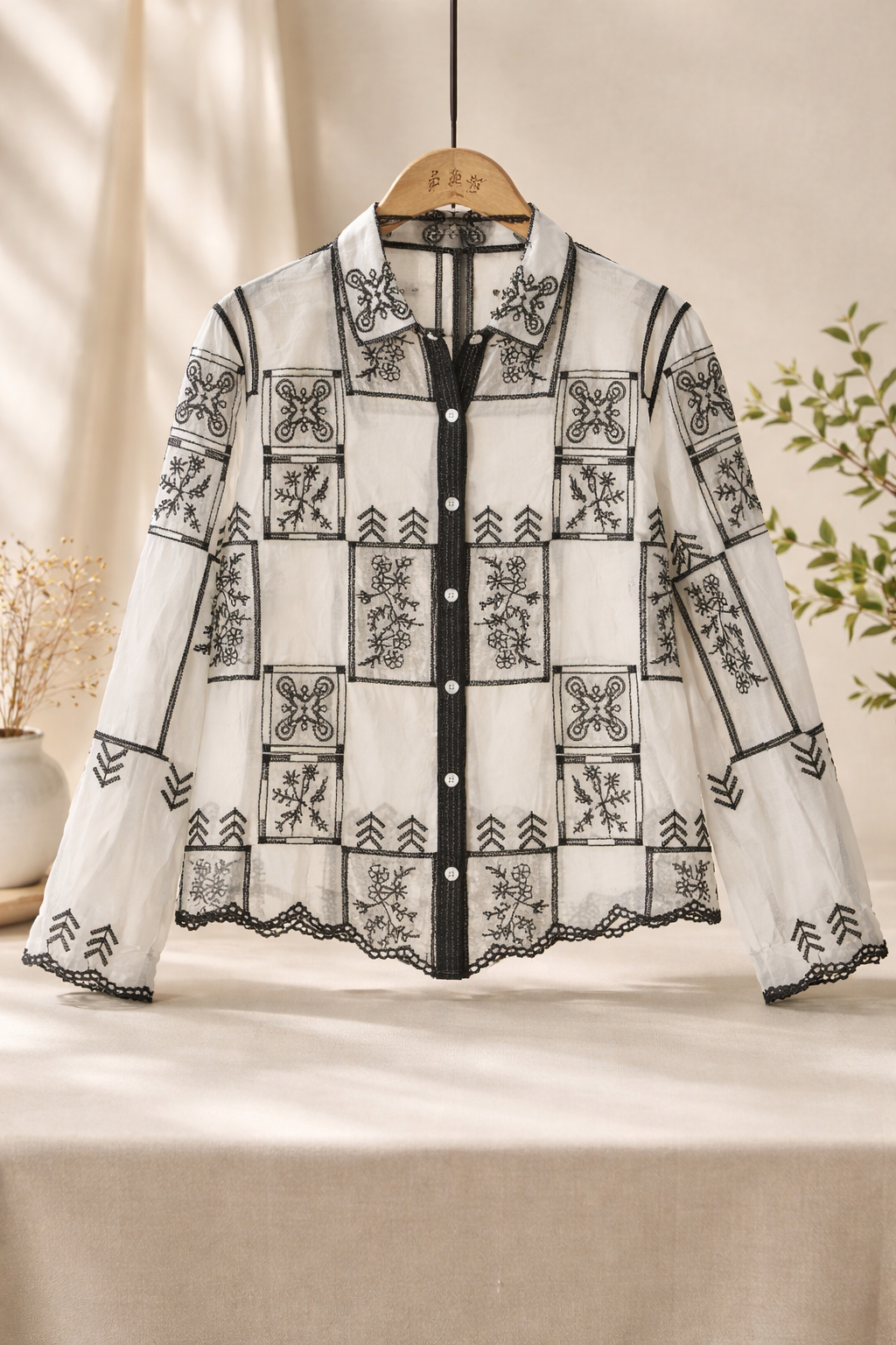 Korean Embroidery Shirt for Women | Western Wear