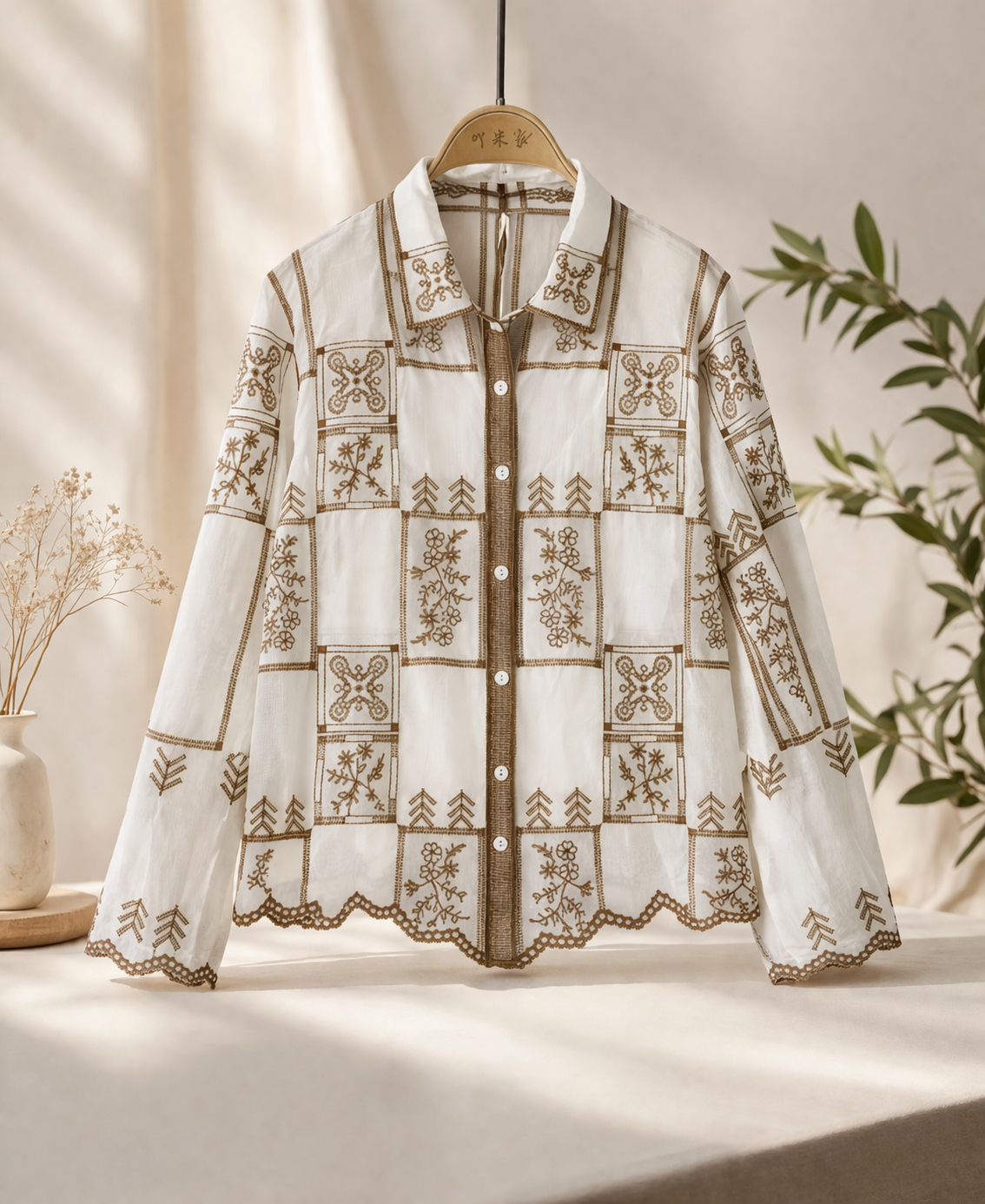 Korean Embroidery Shirt for Women | Western Wear
