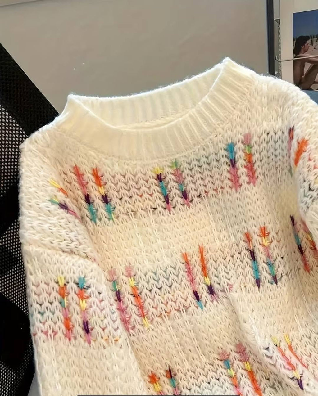 Elegant Rainbow Knit Premium Sweater